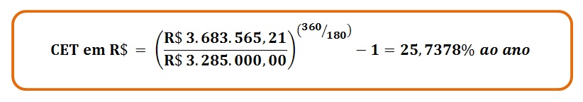 Principal em Dólar e juros em reais