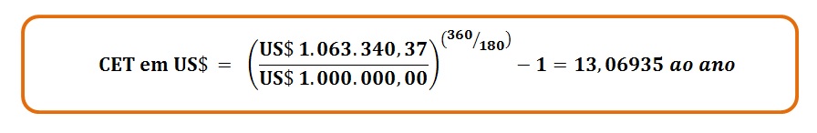 Principal em Dólar e juros em reais